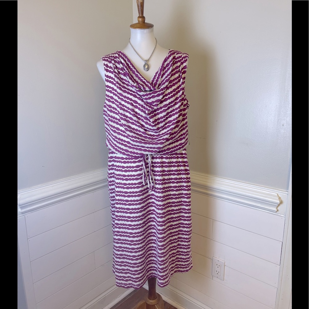 Lennie for Nina Leonard Wavy Dress XL FREE SHIP